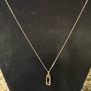 Gold plated 925 silver necklace with cz